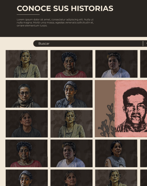 Discover Their Stories UI Mockup