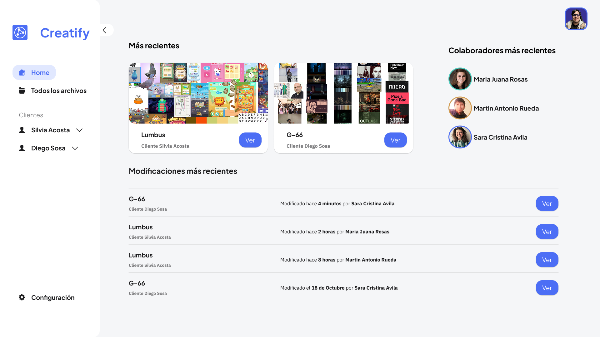 Creatify Dashboard UI